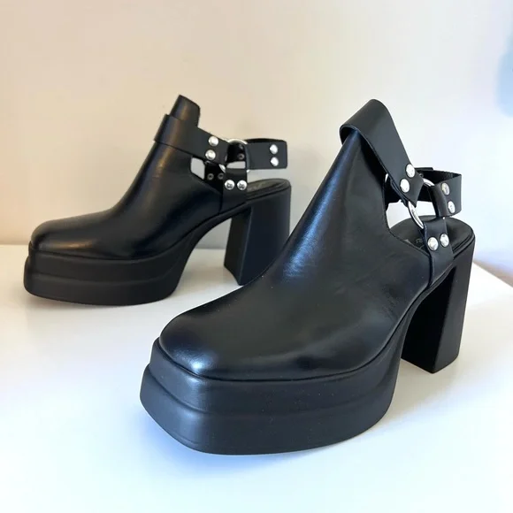 🆕FREE PEOPLE Hybrid Harness Boots Black Leather-Size 8.5 - Picture 8 of 17